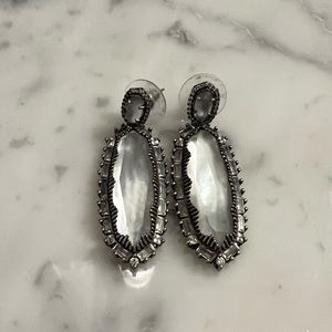 Kendra Scott silver antiqued earrings